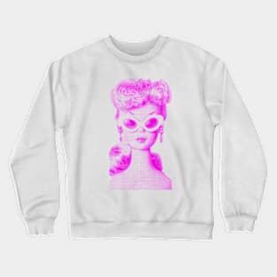 Neon Pink Barbie Doll Crewneck Sweatshirt